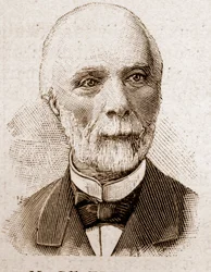 Membros da Academia Francaise em 1895: retrato de Louis Charles de Saulces de Freycinet (1828-1923), engenheiro das Minas, físico e político francês.