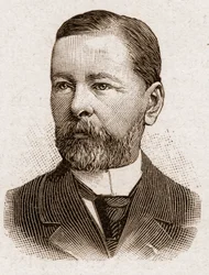 Membros da Academia Francaise em 1895: retrato de Paul Thureau Dangin (Thureau-Dangin), historiador francês.