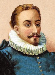 Miguel de Cervantes Saavedra 1547-1616 - Retrato de Miguel de Cervantes (1547-1616), poeta e dramaturgo espanhol