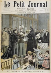 Mme. Faure na creche Fourcade - no "Le Petite Journal" de 04/05/1896