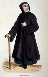 Moine Jacobite. Gravação de um álbum sobre ordens religiosas, Paris