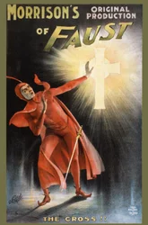 Morrison produção original de Fausto - a cruz! - poster para uma peça de teatro sobre Fausto: "la Croix"