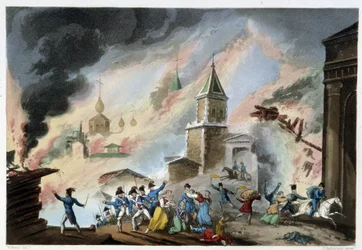 Moscow Fire, Set. 1812 - em "Napoleonic Wars" por Sutherland, Duburg, Londres