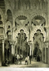Capela moçárabe na Catedral de Córdoba (antiga mesquita) - na "Espanha artística e monumental de locais e monumentos famosos da Espanha" por Don Genaro Perez de Villa