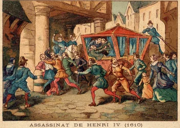 Assassinato de Henrique IV e detenção de Ravaillac em 14 de maio de 1610.