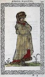 Mulher moscovita - em "Habits et effigies" de Jean Sulperius