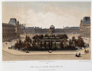 Praça Napoleão III e o Palácio das Tuileries