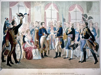 Napoleão foi proclamado Imperador em 1804.