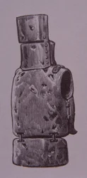 O fato de Ned Kelly de armadura caseira (gravura)