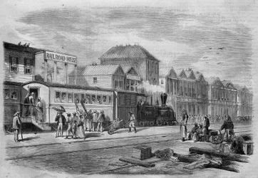 Nova Granada (atual Colômbia): Aspinwall Railway, ponto de partida do transistmo ao Istmo do Panamá. em "The Illustrated Universe", 7/04/1866.