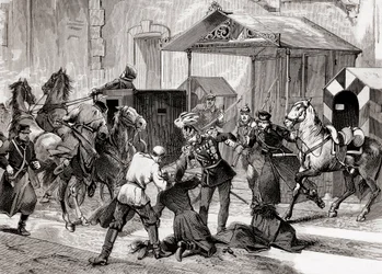 Niilismo na Rússia - Tentativa de assassinato do ajudante de campo, general Loris Melikoff (Loris-Melikoff), à porta do seu hotel na Grande Moskaia em 1880 - O movimento niilista russo no século XIX: tentativa de assassinato do conde L