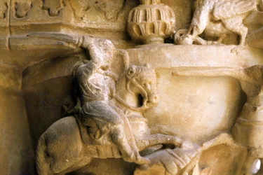 Norman Art in Monreale (Sicília): capitais do Cloitre des Benedictins.