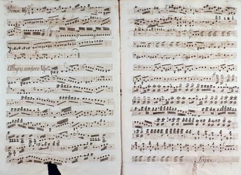 Página da partitura musical de “” Grande sinfonia ”” de Christian Cannabich