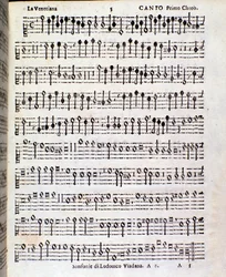Página da partitura de Sinfonie musicali de Ludovico Viadana
