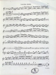 Página da partitura do primeiro violino de ouverture n°11 de Kalliwoda