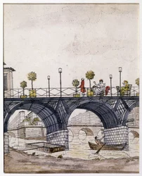Paris: A Ponte das Artes, no século XIX
