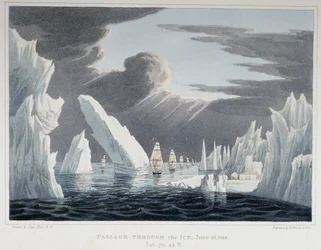 Passagem através dos icebergs, 16 de junho