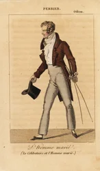 Perrier como Dupont, LHomme marie, em Le Celibataire et lHomme marie de Alexis-Jacques-Marie Wafflard na Odeon