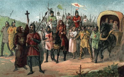 Pedro, o Eremita, pregando a Cruzada (1095 - 1099).