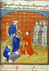 Philip VI, 512, 356r: Pedido de autorização para a Biblioteca Municipal de Toulouse (tel: 05 62 27 66 66)