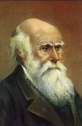 Retrato fotográfico de Charles Darwin (1809 - 1882), naturalista inglês.