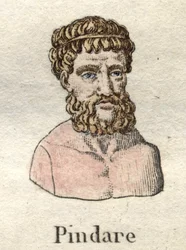Pindare (518-v. 438 a.C.), poeta de ópera grega.