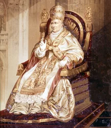 Pius IX (1792 - 1878). Cromolitografia.