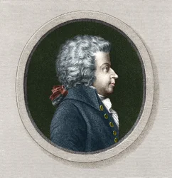 Portarit de Wolfgang Amadeus Mozart (1756-1791) - grav. século XIX
