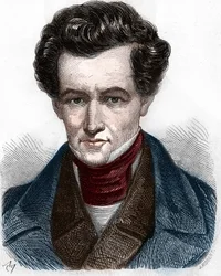Retrato Armand Carrel (1800-1836), jornalista francês.
