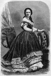 Retrato Maria Wyse Bonaparte dit Madame Urbain Ratazzi (1833-1902). Gravação em "O Universo Ilustrado