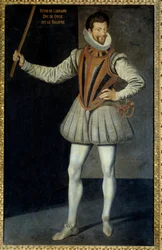 Retrato completo de Henri I de Lorena, Duque de Guise, conhecido como o Escalafre.