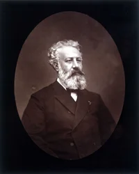 Medalha de retrato de Júlio Verne - em "Les Hommes d