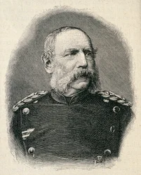 Retrato de ALBERT Rei da Saxônia (1828-1902), soldado que participou da Batalha de Sedan. gravura