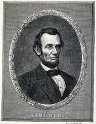 Retrato de Abraham Lincoln (1809-1865), Presidente dos Estados Unidos da América