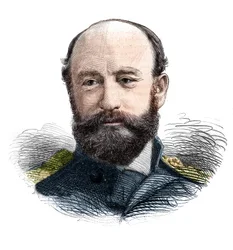 Retrato do Almirante Sir George Strong Nares (1831-1915) Oficial Real da Marinha e Explorador do Ártico.