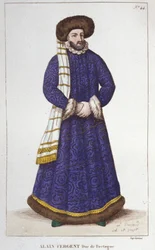 Retrato de Alain Fergent (1060-1115) Duque da Bretanha.