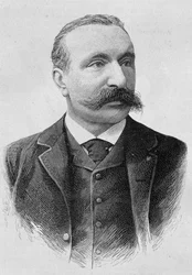 Retrato de Albert Sorel (1842 - 1906). Gravura do final do século XIX em "Histoire de France" de H. Martin.