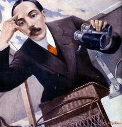 Retrato de Alberto Santos - Dumont (1873 - 1932), aeronáutico brasileiro por Damian.