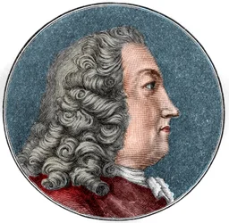 Retrato de Albrecht von Haller Medecin, fisiologista e botânico suíço (1708-1777) Gravura.