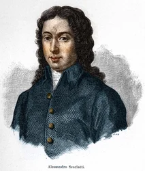 Retrato de Alessandro Scarlatti (1660 - 1725), compositor italiano.
