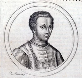 Retrato de Amedee VI de Savoy conhecido como O Conde Verde (Amedeo VI di Savoia detto il Verde)