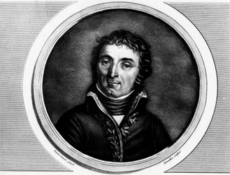 Retrato de André Massena (1756-1817), Major Geral da Armee da Itália. Gravura em "Colecção completa de pinturas históricas da revolução francesa, em três volumes". 1804.