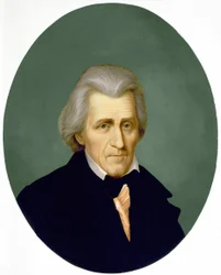 Retrato de Andrew Jackson. Gravura do século XIX.