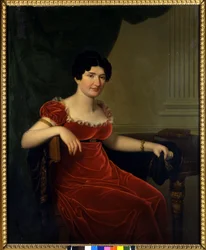 Retrato de Antonietta Fagnani Arese (1778-1847), amada mulher do poeta italiano Ugo Foscolo (1778-1827). Pintura do século XIX