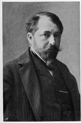 Retrato de Arthur Schnitzler (1862 -1931), escritor e médico judeu austríaco.