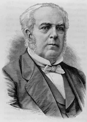 Retrato de Auguste Casimir-Périer (1811 - 1876). Gravura do final do século XIX em "Histoire de France" de H. Martin.