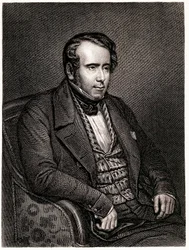 Retrato de Augustin Thierry, historiador francês (gravura