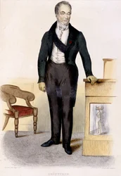 Retrato do Barão Guillaume Dupuytren (1777 - 1835), cirurgião francês.gravura de 1844.