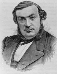 Retrato do Batbie. Gravura do final do século XIX em "Histoire de France" de H. Martin.