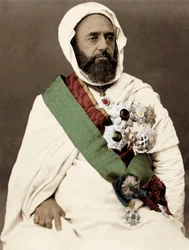 Retrato de Ben Mahi Ed Din Abd El Kader (Abd El-Kader) (1808-1883) Emir Argelino
